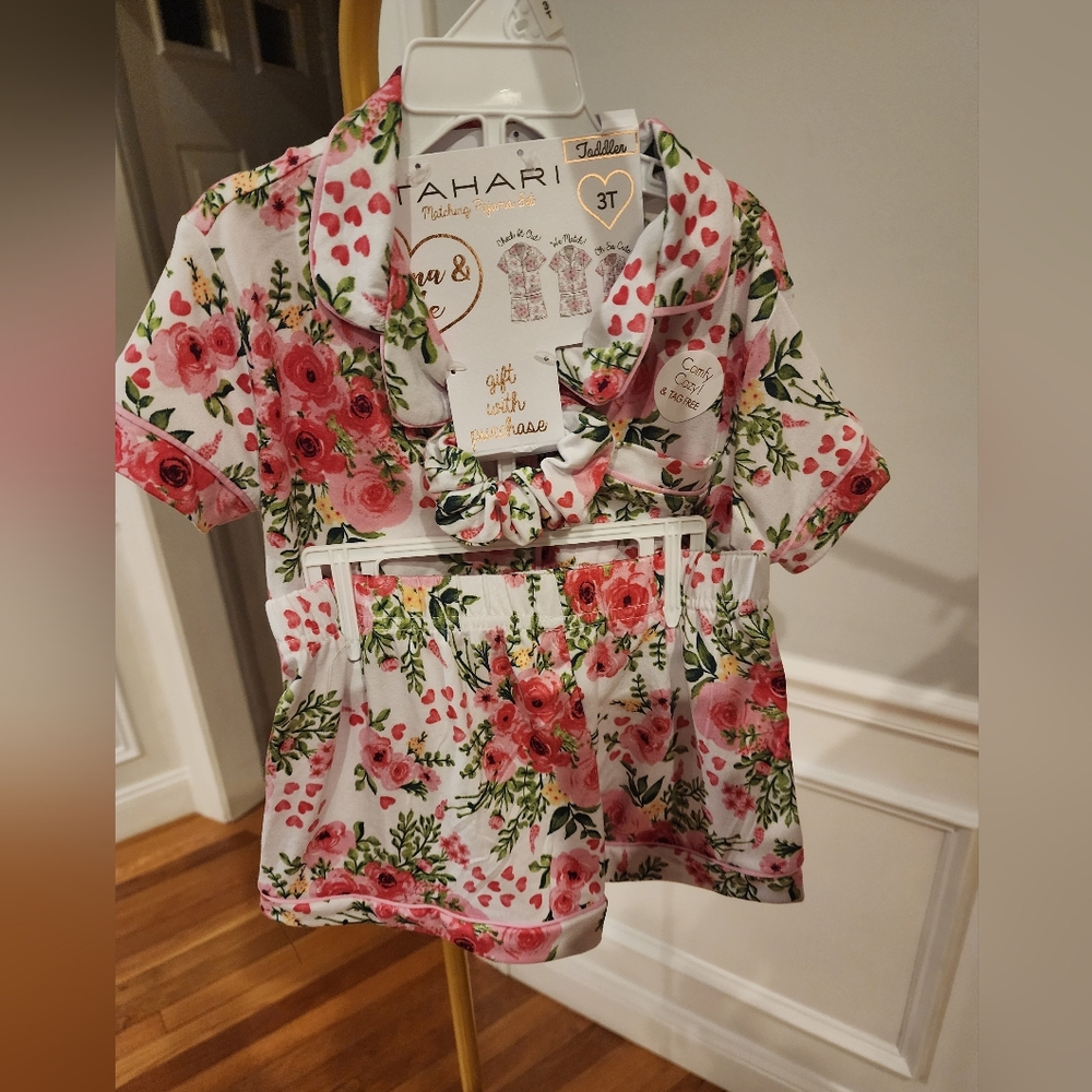 Floral Baby Outfit with Headband